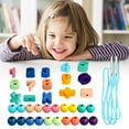 thumbnail image 1 of NIZELUK Clearance Bead String Rope And Building Blocks For Children DIY Baby Early Education Puzzle Toys Wrap Beads Thread Beads And String Beads With Large Particles Fall Savings, 1 of 5