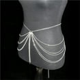 thumbnail image 5 of Belly Dance Waist Chain For Lady Shiny Rhinestone Tassel Body Jewelry Stage Performance Party Dress Metal Chain, 5 of 7