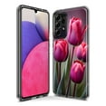 thumbnail image 3 of MUNDAZE Samsung Galaxy A31 Pink Tulip Flowers Floral Shockproof Clear Hybrid Protective Phone Case Cover, 3 of 5