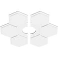 thumbnail image 2 of 26"OD x 5"ID x 9"C x 1"P Daisy Architectural Grade PVC Contemporary Ceiling Medallion, Two Piece, 2 of 11