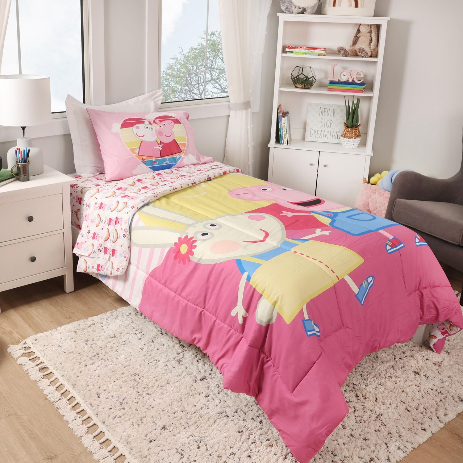 Peppa Pig Ensemble de draps pour enfant 4 pièces