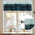 thumbnail image 7 of Abstract Waves Valances for Windows, 54 x 18in, Geometric Gold Line Mountain Sky Rod Pocket Kitchen Valance Curtain Light Filtering Window Treatments for Living Room Bedroom, 1 Panel, 7 of 7