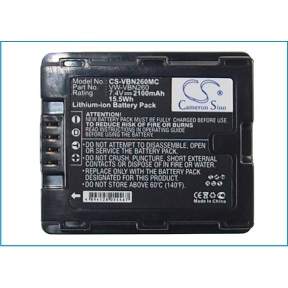 Battery for Panasonic HC-X900 HDC-SD900 VW-VBN260 VW-VBN260E VW-VBN260E-K 2100mA