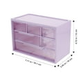 thumbnail image 2 of Luxshiny Organizador De Plástico Morado Para Escritorio Con Varios Compartimentos Funcionales, 2 of 6