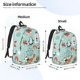 thumbnail image 3 of Naloa Christmas Winter Animals Canvas Backpack for Men Women Rucksack Casual Travel Daypack College Tote Satchel Bookbag for Teens-Medium, 3 of 7