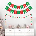 thumbnail image 4 of Fiudx Ofertas relámpago Bandera colgante con letras navideñas, decoración para fiestas, pancarta navideña, bandera colorida, bolígrafo, cuerda, cola de golondrina, creación de ambiente festivo básico, 4 of 6
