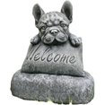 thumbnail image 1 of Bulldogs franceses Bienvenidos Accesorios para el hogar o el jardín Decoración del jardín del patio Decoración al aire libre, 1 of 5