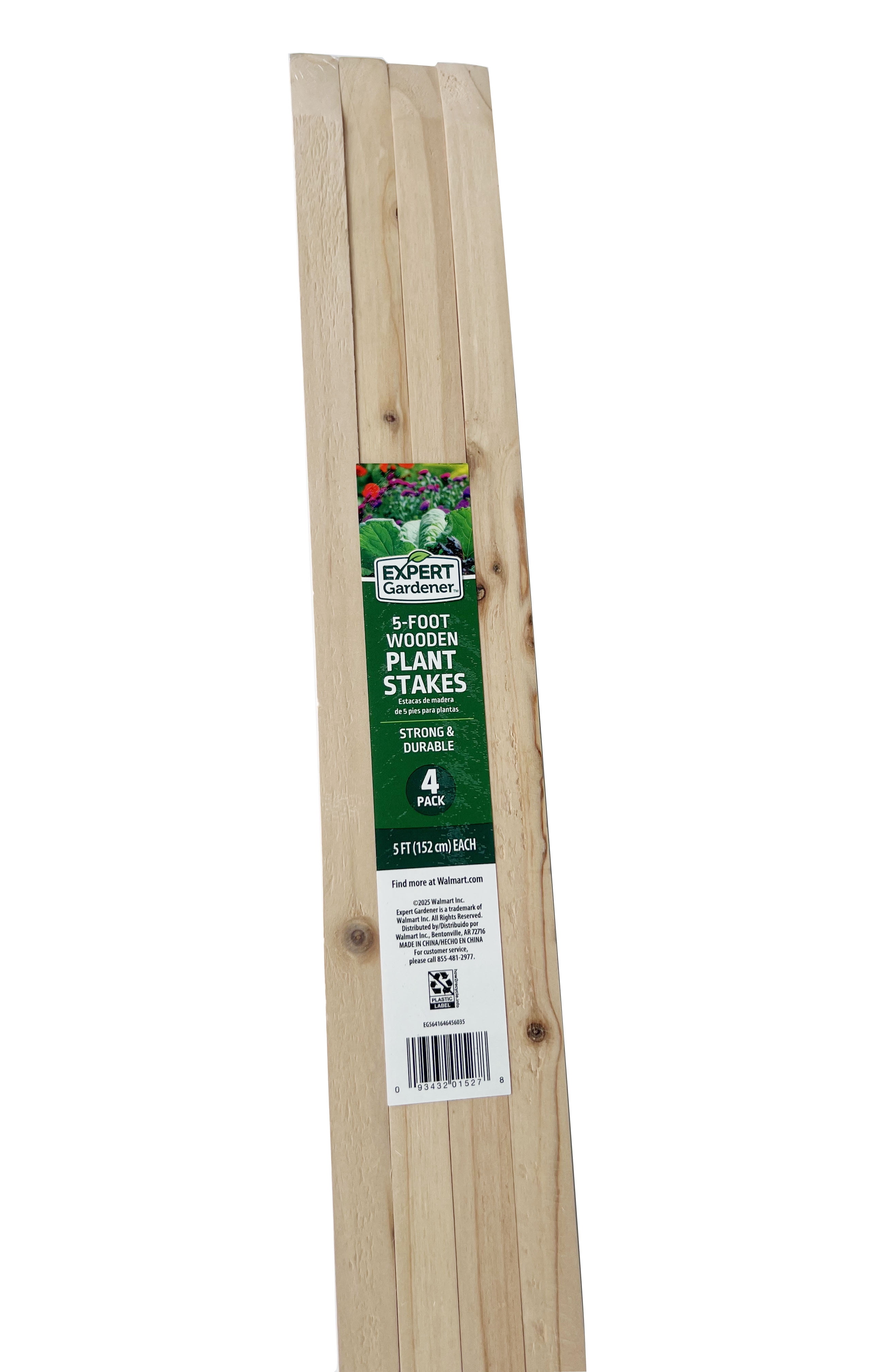 Expert Gardener 5ft Wood Stake 4pc