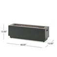 thumbnail image 3 of Reign Metal Outdoor 50,000 BTU Rectangular Fire Pit (No Tank Holder), Brushed Brown, 3 of 8