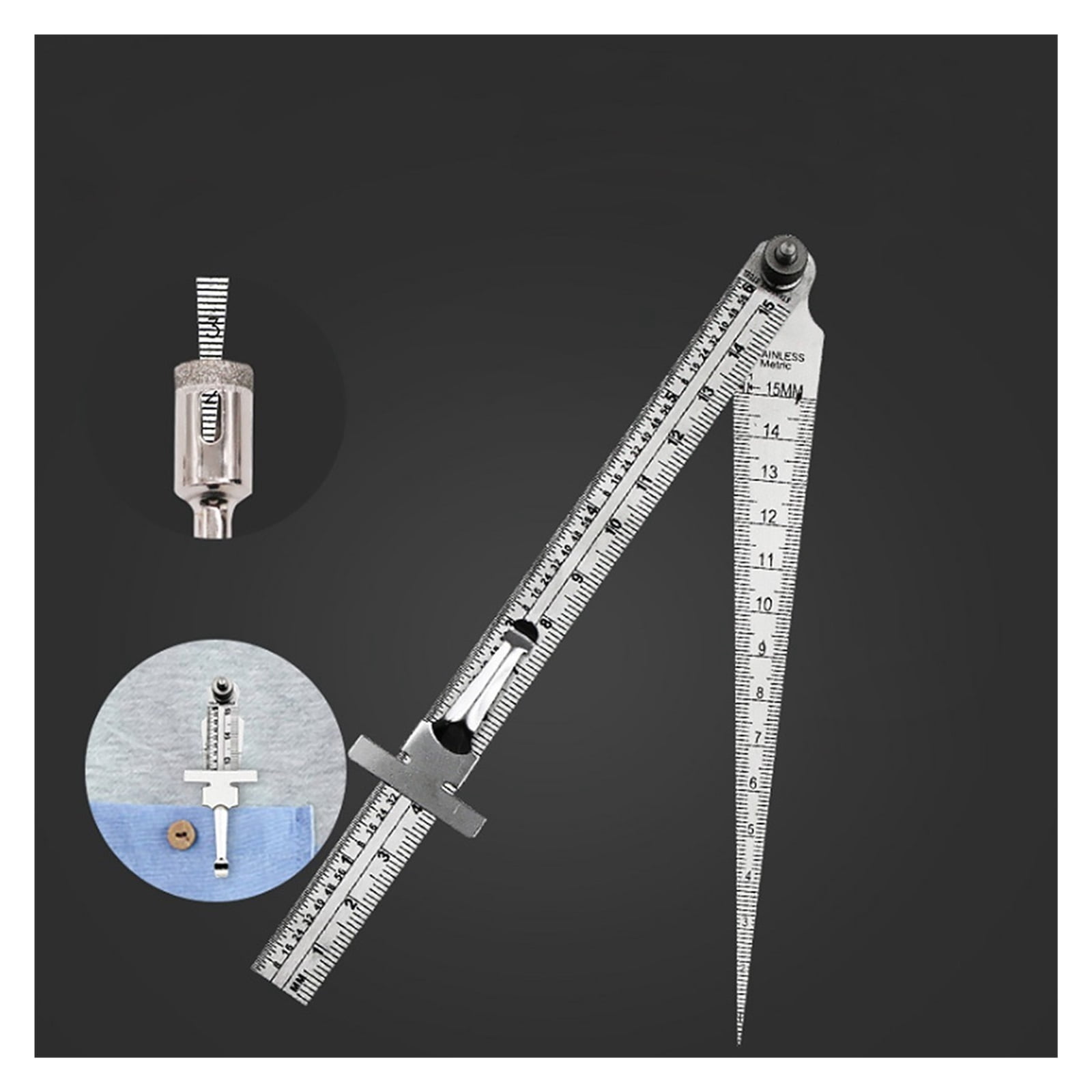Hole Depth Welding House Taper Portable Stainless Steel Tapered Ruler Feeler Gauge Inspection Measuring Tool Accuracy