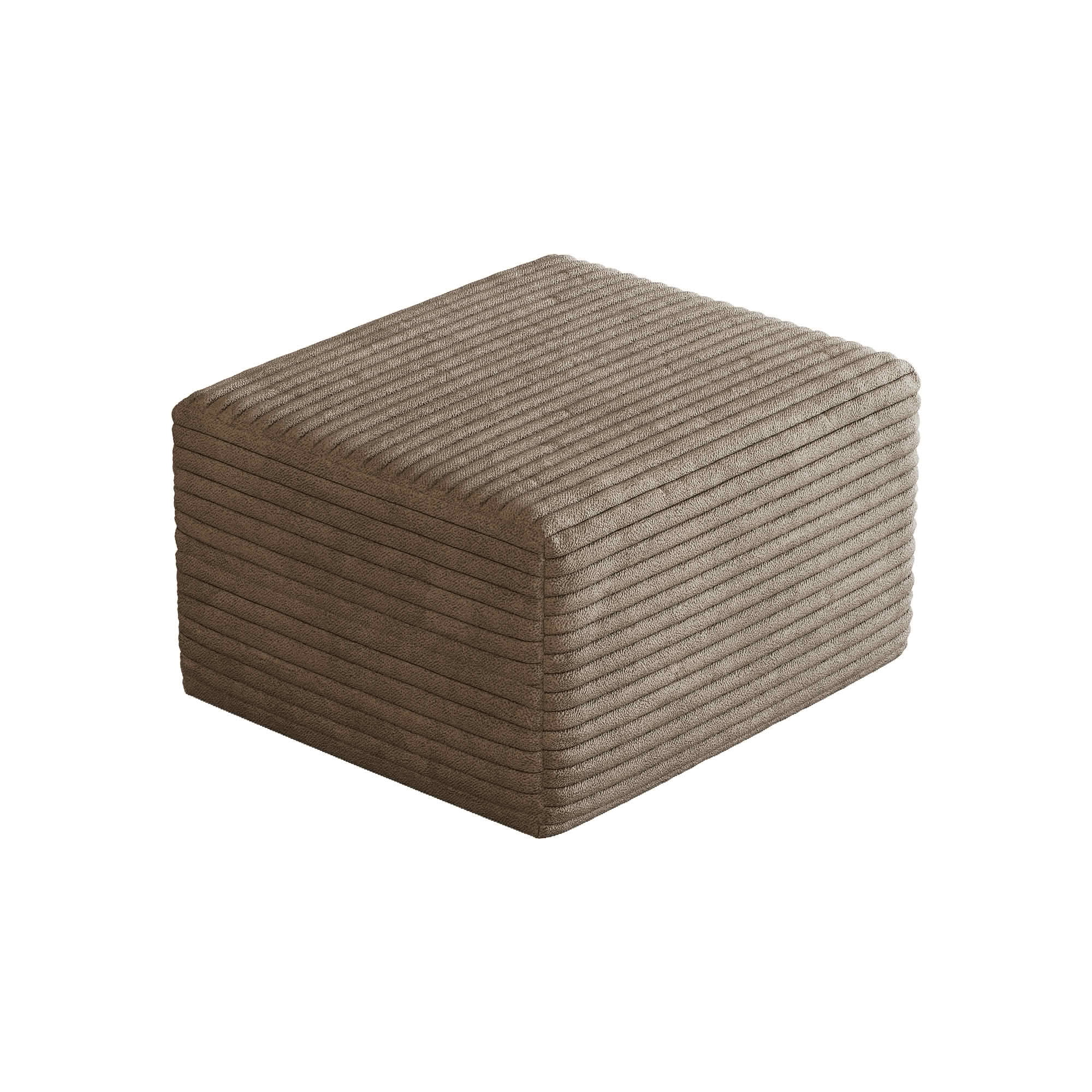 MAYEERTY Corduroy Sofa Ottoman, Plush Soft Footrest, Modular Leisure Stool with No Assembly Required, Suitable for Living Room, Apartment and Bedroom