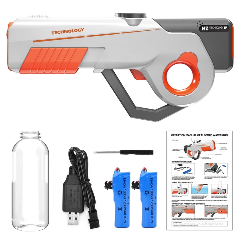 Electric Automatic Water Gun - 810CC Capacity, Up To 35 FT Range, Rechargeable, Shark Design