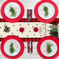 thumbnail image 4 of Winter Christmas Table Runner Watercolor Red and Black Buffalo Plaid Christmas Trees Merry Xmas Runner, Seasonal Winter Holiday Kitchen Dining Table Decoration for Indoor Outdoor Home Party 13 x 108, 4 of 6