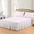 thumbnail image 4 of Advancent Faldas de cama elegantes, duraderas y fáciles de limpiar alrededor de la cama, sábana con cenefa, cubierta de base de cama con Juegos de cama, 4 of 6