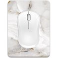 thumbnail image 1 of TRAHOO-Small Mouse Pad, Mini Mouse Pad 6 x 8 Inch with Non-Slip Rubber Base Waterproof Mouse Mat, Cute Mousepad for Women Men Wireless Mouse Laptops Keyboard Tray Home Office Travel, White Marble, 1 of 4