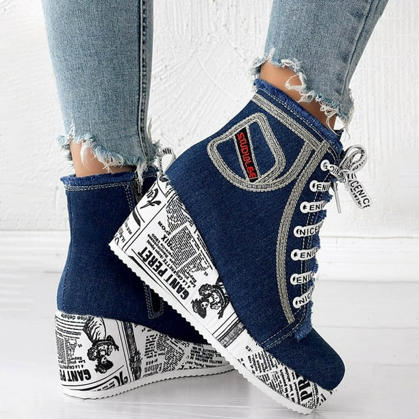 Botines Para Mujer Con Soporte De Arco - Retro, Cremallera Lateral, Impermeables Y Antideslizantes Para Caminar Y Senderismo