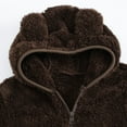 thumbnail image 3 of Vedolay Girls Tops Casual Girls Cozy Jacket Fall Winter Casual Fuzzy Outwear Coat,Brown 2-3 Years, 3 of 5