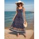 thumbnail image 2 of Vestido largo Zeagoo con estampado floral escalonado, playa hawaiana, talla XL, para mujer, 2 of 6