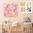 thumbnail image 1 of Sentmoon Faux Flowers Wedding Decorations for Reception Flower 13.7x13.7in Artificial Silk Flower Hydrangea Rose Floral Panel For Wedding Photo Stage Home Party Background Decoration, 1 of 7