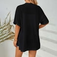 thumbnail image 5 of Women's T Shirts Short Sleeve Lightweight Cardigan Open Front Loose Cover Ups Blouse Summer Casual T-shirt Tops, 5 of 7