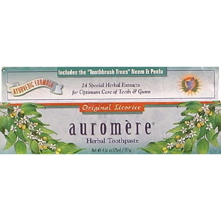 Thai Herbal Toothpaste - Auromere Herbal Toothpaste, Original Licorice, 4.16 Oz