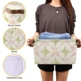 thumbnail image 3 of Yayeee Canvas Storage Basket with Handles for Shelves Fabric Bins Closet Organizer, Pastel Pink Geometric, 3 of 8