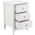 thumbnail image 6 of UBesGoo Upgraded White Nightstand with 3 Drawers, Modern Night Stands for Bedrooms with Metal Knobs, Wooden Bed Side Table/Night Stand for Small Spaces, College Dorm, Kids' Room, Living Room, 23.6in H, 6 of 10