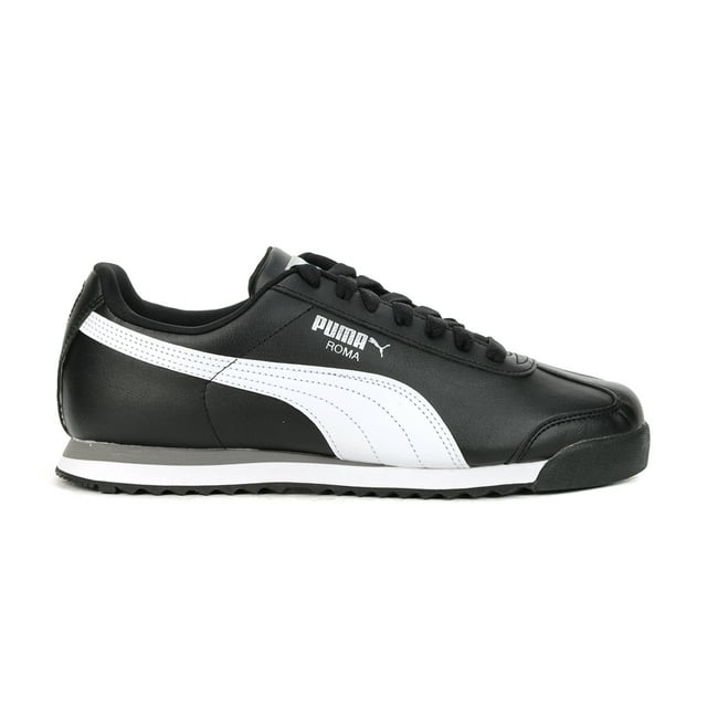 PUMA Men's Roma Basic Black/White/Silver Sneakers<span> - </span>4
