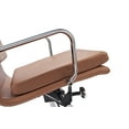 thumbnail image 6 of LUXMOD Home Office Desk Chair with Armrest Adjustable Swivel Chair Soft Pad Brown Leather Office Chair Arm Chair Ergonomic Desk Chair for Extra Back and Lumbar Support upholstered Living Room chair, 6 of 8