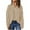 Beige, variant on QIPOPIQ Womens Sweaters Clearance Fashion Drop Shoulder Sweater Color Long Sleeve Pullove Shirt Sweater Tops Knitwear Brown M