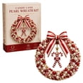 thumbnail image 2 of EaseDay DIY Candy Cane Pearl Wreath Craft Kit Festive Holiday Art Set Home Porch Wall Hanging Decoration Handcrafted Gift for Adults and Families Winter Season, 2 of 5