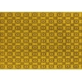 thumbnail image 1 of Ahgly Company Machine Washable Indoor Rectangle Oriental Yellow Industrial Area Rugs, 2' x 5', 1 of 4