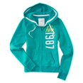 thumbnail image 2 of Aeropostale Sudadera con capucha Vertical NY para mujer, verde, extragrande Aeropostale Sudadera, 2 of 2