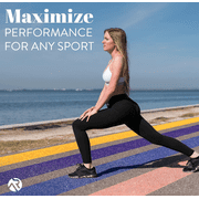 Active Research Workout High Waisted Slimming Tummy Compression Yoga Pant (Black, Small)