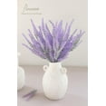 thumbnail image 2 of Artificial Purple Lavender, 4 Bushes Fake Lilac Flower for Wedding Bouquet DIY Table Centerpieces and Floral Arrangement Decoration, 2 of 5