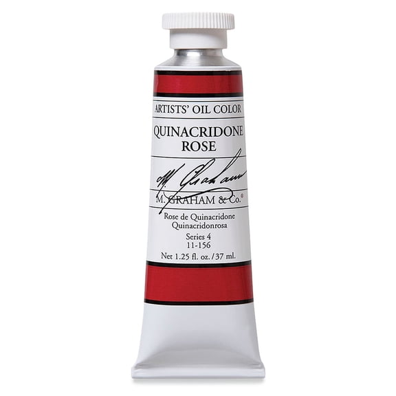 M. Graham Artists' Oil Color - Quinacridone Rose, 37 ml tube