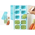 thumbnail image 2 of Tupperware Fresh & Pure Ice Cube Tray Flexible Silicone Bottom Blue NEW, 2 of 6