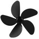thumbnail image 4 of Aspa de ventilador Zhivalor para hogar aleación de aluminio Universal accesorio de ventilador 5 aspas color negro, 4 of 8