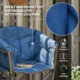 thumbnail image 3 of Outsunny Outdoor Director Chair, Folding Camping Chair with Thick Padded, Side Table and Heavy Duty Frame for Camping, Picnic, Beach, Hiking, Blue, 3 of 9