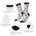 thumbnail image 3 of Fuzoiu Hand Drawn Strawberry Print Athletic Crew Socks for Men & Women,Casual Crew Socks,Above Ankle Crew Socks for Business, Casual, 3 of 6