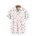 thumbnail image 5 of Stamzod Hawaiian Short Sleeve Button Down Men Summer Lover Heart Beach Shirts Casual Oversized Shirt for Men Red F M, 5 of 6