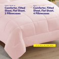 thumbnail image 3 of Juego de ropa de cama Sweet Home Collection, tamaño completo, color rosa pálido, 3 of 6