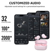 TOZO A1 Mini Wireless Ear Buds Headphones Bluetooth, 32H, AI Noise Cancelling Mic, Stereo Bass, Clear Calls, Lightweight IPX5 Waterproof, App 32EQ, Rose Gold