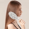 thumbnail image 2 of Polka Dot Hair Brush - Round-Tip Bristles for Gentle Detangling & Scalp Massage, Anti-Frizz Paddle Brush for Women & Men, Vintage Dots Design, 2 of 4