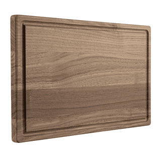 Hrthwood Walnut Wood Cutting Board with Juice Groove | Genuine North American Black Walnut Prep & Serve Block Chopping & Carving | Made in USA Coconut