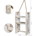 thumbnail image 6 of MyGift Whitewashed Wood Ladder Style Toilet Paper Roll Dispenser with Rope, 6 of 7