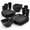 Black, variant on 24-piece Black Square Dinnerware Set for 6, Includes Plates, Tumblers and Flatware