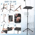 thumbnail image 5 of Rolling Projector Tripod Stand with Wheels,Laptop Tripod Stand with Phone Holder,Wheel Lock, Adjustable Height 39 to 63, 5 of 5