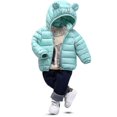thumbnail image 2 of Niños Niños Niñas Invierno Ropa De Abrigo Con Capucha Chaqueta Acolchada Abrigo Prendas De Abrigo - Azul Lago 90cm-dontodent Kuyhfg Sin marca, 2 of 4