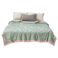 thumbnail image 1 of Air Conditioning Blanket Summer Ice Silk Sweatproof Cool Quilt Water Resistant 59x79IN Comforters Queen Size Super Cozy And Comfy Aesthetic Room Decor Cozy Bliss Cooling Blanket for Couch, Bed, 1 of 7